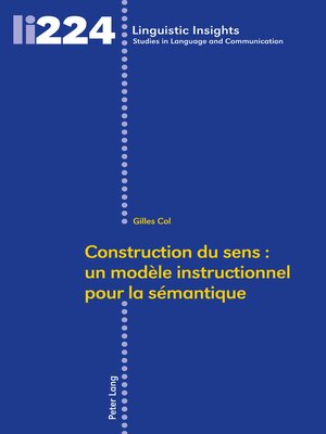 cover image of Construction du sens